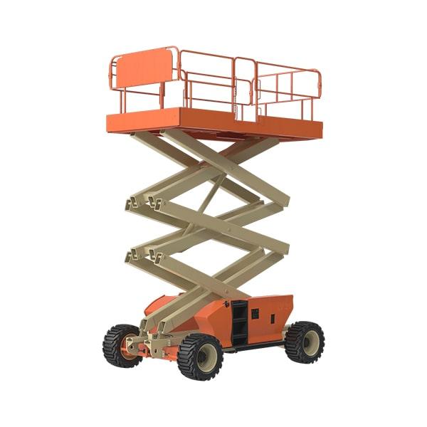 scissor lifts can be customized with various platform sizes, extensions, and accessories to fit specific commercial needs